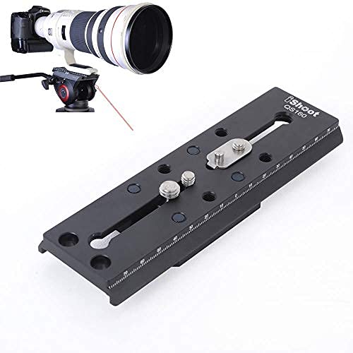 iShoot Camera Quick Release Plate Combo QR Mount Base QS-160-Combo Compatible with Manfrotto 500 series 700 series and Sachtler FSB 10T 8T 6T DV2 DV8 DV10SB DV12SB V14 V18 ACE XL series Fluid Head