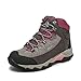 Clorts Women's Pink Suede Leather Uneebtex Waterproof Mid Hiking Boot 3B010A US6.5