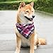 8 Pack Dog Bandanas & Dog Scarf, Triangle Pet Scarf Washable Reversible Plaid Printing Kerchief Neckerchief Handkerchief for Pet Dog Cat