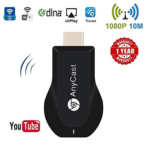 Wifi Display Dongle, Wireless HDMI Dongle, 1080P Airplay Dongle Digital AV to HDMI Connector for iOS/Android/Samsung/iPhone/iPad, Support DLNA/Airplay Mirror/Miracast/ Ezcast （Support Upgrade）