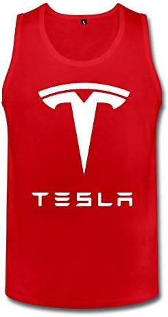 Men's Tesla Logo Tank Red