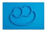 Baby Turnip Fun Meal Placemat (Blue) - One-piece Silicone Placemat Baby Plate