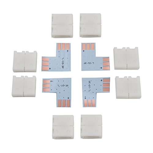 BTF-LIGHTING 10sets 3PIN 10mm Width Right Angle L Shape solderless Corner Connector for ws2811 ws2812b SK6812 led Strip No Soldering