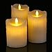 Flameless Candles LED with Remote Timer Flickering Light Pillar Real Drip Wax for Christmas Halloween Decoration Set of 3