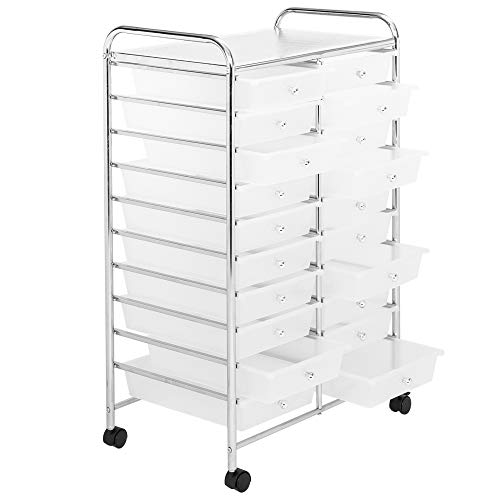 TUFFIOM 20Drawer Rolling Cart with Drawers, Organizer Cart Tool Cart