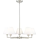 Z-Lite 744-34R-BN Leila Chandelier, 5-Light 300 Total Watts, Brushed Nickel