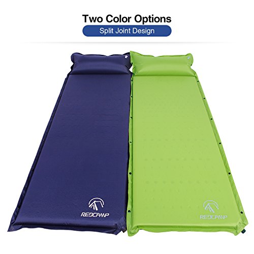REDCAMP SelfInflating Sleeping Pad with Attached Pillow, Compact