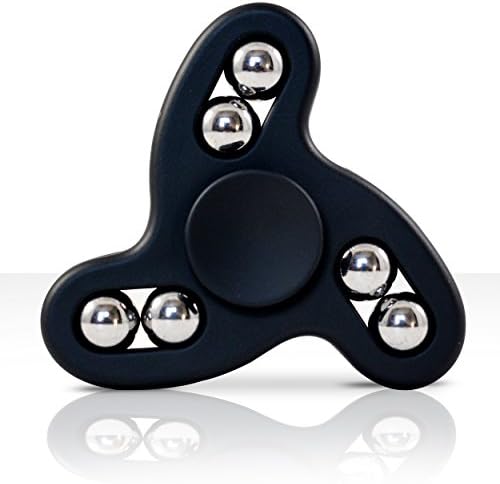 Fidget Spinner Anti Anxiety Toy - Tri Fidget Hand Spinner Focus Toy With Ceramic Bearing EDC Focus Stress Reducer Toy Perfect For ADD ADHD Anxiety and Autism Adult Kids (Star Black)