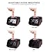 Homtime [Upgraded Version] Alarm Clock for Bedrooms with Bluetooth Speaker/2-Port Universal USB Charger/Large Dimmable LCD Screen/Thermometer/Snooze/Home/Office/Warranty-Black