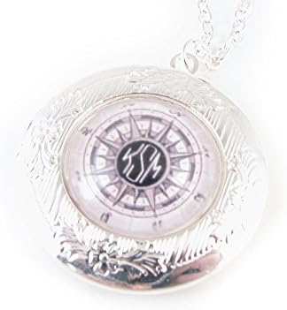 Compass Monogram Personalized Locket Necklace