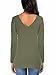 CPOKRTWSO Women Summer Tops Cross Front Deep V-Neck Long Sleeve Tees Top ArmyGreen S