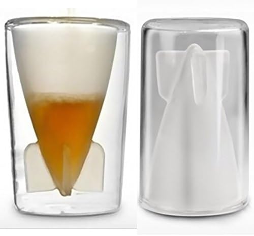 Glow Castle Creative bomb spirit cup high borosilicate glass double layer missile cup creative rocket cup