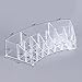 SONGMICS Makeup Organizer 17 Compartments Cosmetic Storage Display for Lipsticks Brushes Holder and Nail Polishes Clear UJMU01T