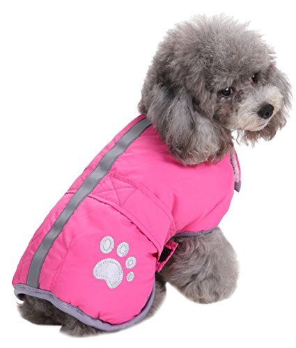 Cold Weather Dog Coats Loft and Reversible Winter Fleece Dog Vest Waterproof Pet Jacket Available in Extra Small, Small, Medium, Large and Extra Large sizes (Pink, XL)