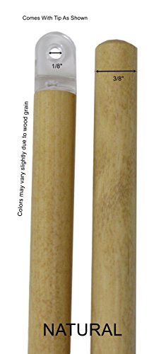 United Pacific Brands Natural Wood Blind Tilt Wand Replacement - S" Hook Included (36")