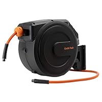 Retractable Air-Hose-Reel with 3/8 in. x 50 Ft Hybrid Air Hose,Wall Mounted,300PSI Heavy Duty-Reel by Giraffe