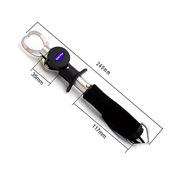 Sportsun-Portable-Fish-Lip-Grabber-Gripper-Tool-Fish-Holder-Stainless-Steel-Fishing-Tackle-up-to-15kg-Color-Black
