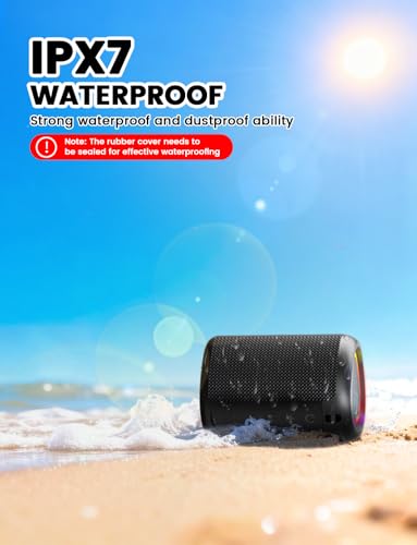 UOHHBOE Portable Bluetooth Speaker with 20W Loud Stereo Sound, BT5.4 Mini Super-Portable Speaker with 3 Modes RGB Lights, 24H Playtime, TWS Pairing, Outdoor Speaker for Party/Beach/Travel/Gifts