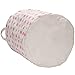 Sea Team 19.7 Inches Large Sized Waterproof Coating Ramie Cotton Fabric Folding Laundry Hamper Bucket Cylindric Burlap Canvas Storage Basket with Stylish Polka Dot Design (19.7
