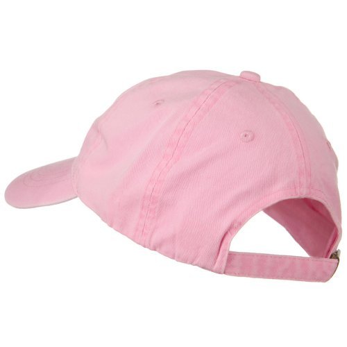 Washed Solid Pigment Dyed Cotton Twill Brass Buckle Cap - Pink
