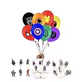 The Avengers Superhero Emblem 8 Count Party Balloon Pack - Large 12
