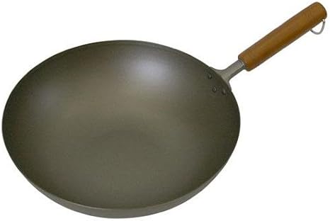 Amazon Co Jp 長谷元 純チタン 木柄いため鍋 30cm 本体 チタン 柄 木 日本 Ait1230 ホーム キッチン