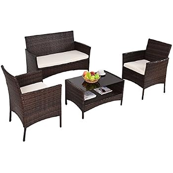 Amazon.com: Patio Furniture Sets Clearance Conversation 4 ...