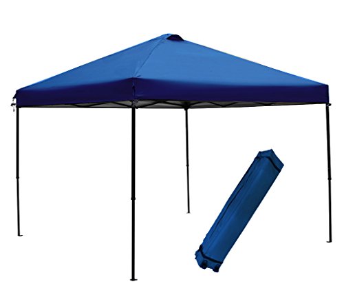 Abba Patio 10 x 10-Feet Outdoor Pop Up Portable Shade Instant Folding Canopy with Roller Bag, Blue