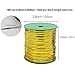 XelparucTS 400 Yard Gold Metallic Twist Ties Spool, Golden Decorative Twist Ties for Wedding Party Candy Bakers Cello Bagsthumb 1