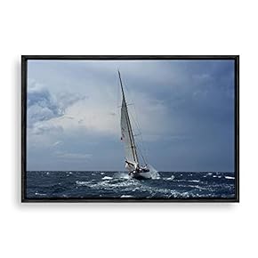 Framed Canvas Wall Art Voyage Canvas Prints Home Artwork Decoration for Living Room,Bedroom - 16x24 inches