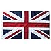 Lixure Lixure UK Flag 3x5FT United Kingdom British Flag-Heavy Duty Embroidered & Sewn Stripes, 4 Rows Lock Stitching, UV Protected and Long Lasting Vibrant Color, 210D Oxford Nylon, Outdoor/Indoor UK Flags