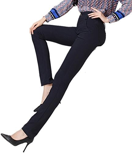 X2MIAONG Women's Fashion Skinny Brushed Cotton Tapered Stretch Pants 36 Blue