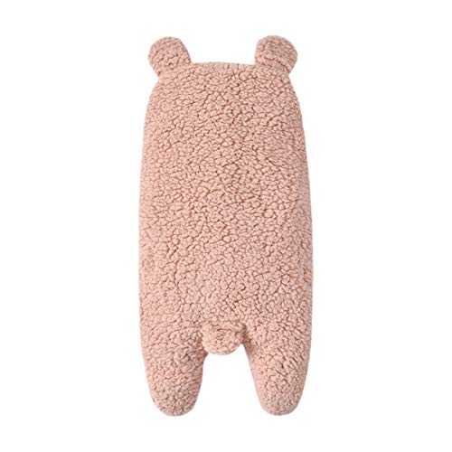 MSOO Newborn Baby Cute Cotton Receiving White Sleeping Blanket Boy Girl Wrap Swaddle (Khaki)