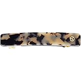 EVITA PERONI French Hair Barrettes for Women, Middle Size No-Slip Hair Clips for Thick Thin Hair Acetate Clip Removable Spring Clip Christmas Birthday Gifts, Amber