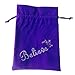 FindSomethingDifferent Embroidered Believe/Stars Purple Velvet Tarot Bag 18x13cm by