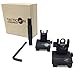 Tacticon Armament Flip Up Iron Sights For Rifle Includes Front Sight Adjustment Tool | Rapid Transition Backup Front And Rear Iron Sight BUIS Set Picatinny Rail And Weaver Rail