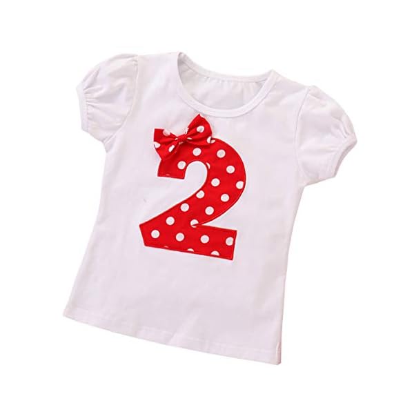 Toddler Baby Girls Birthday Outfit Short Sleeve Tops + Polka Dot Pants Summer Shorts Cake Smash Clothes for Photo Shoot - Image 4