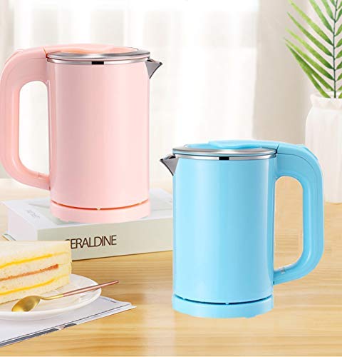 Portable Electric Kettle - 0.5L Mini Stainless Steel Travel Kettle - Water Touch Inner Surface without Plastic & Cool Touch Outer Surface (Blue) - Thumbnail 7