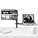 Suptek Full Motion Computer Monitor and Laptop Riser Desk Mount Stand, Height Adjustable (400mm), Fits 13-27 inch Screen and up to 17 inch Notebooks, VESA 75/100, up to 22lbs for Each (MD6432TP004)