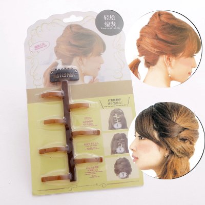 usongs Hair styling Hair styling kit Variety curlers pull hair pins lovely hair braider student personality - Thumbnail 4