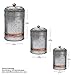 Antique Style Galvanized Metal Lidded Rustic Canister with Copper Band, Set of 3 Farmhouse Home Decor
