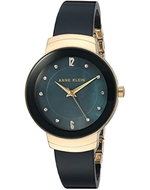 Women's Quartz Metal and Resin Dress Watch, Color:Blue (Model: AK/3106NVGB)