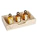 Creative Home Natural Champagne Marble Rectangular Guest Towel Organizer Tray, 9.5