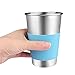 Stainless Steel Cups, Spnavy 16 OZ 18/8 Steel Stackable Durable Pint Cup Tumbler for Kids and Toddlers, Beer Glasses for Pubs, Bars, Restaurants, Travel, Outdoor, Camping, Everyday Use - 4 Pack