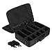 SONGMICS Portable Makeup Train Case 3 Layer Cosmetic Travel Storage Organizer Bag with Dividers and Brush Pockets Black UMUC15B