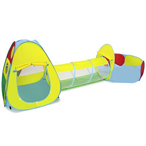 InnoFun Kids Playhouse Tent With Tunnel Set, Children Bounce Playhouse,Ball Pits Toys,For Indoor Outdoor Use(Balls Not Included)