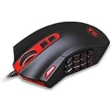 Gaming Mouse for PC Games M901 Perdition Redragon MMO Mouse LED RGB Wired Gaming Mouse 16400 DPI High-Precision Laser Computer Gaming Mouse with 18 Programmable Buttons (Black)