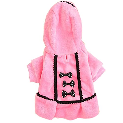 Iuhan Fashion Dog Coat Jacket Pet Supplies Clothes Winter Apparel Puppy Costume (S, Pink)