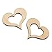 Pixnor 50pcs 30mm Slices for DIY Crafts Wedding Decor Blank Heart Embellishments