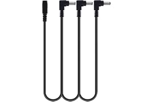 pigtone 1 to 3 Way Daisy Chain Cable Power Supply Splitter Cable Adapter Guitar Effect Pedal Power Cable Black